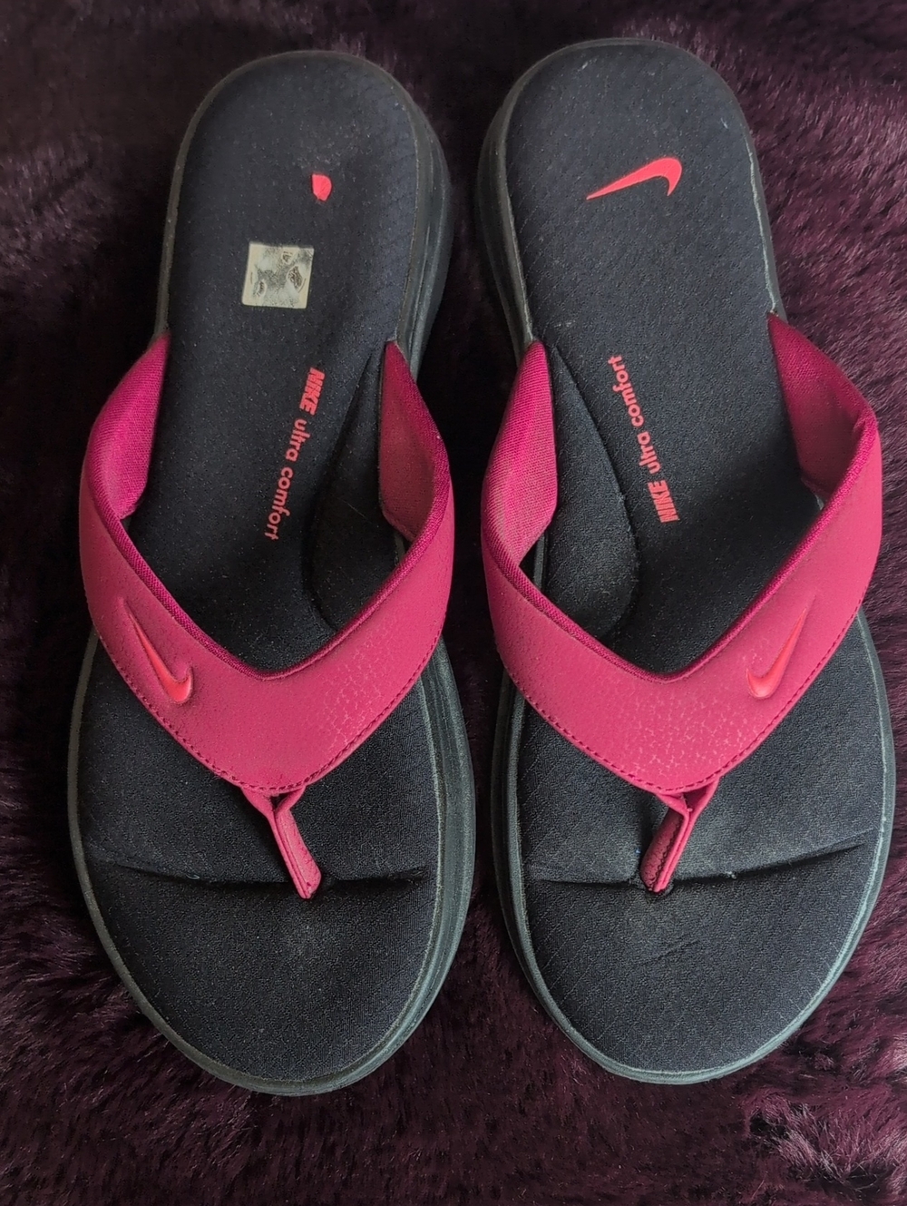 Nike Women’s Red Thong Sandals - Ultra Comfort